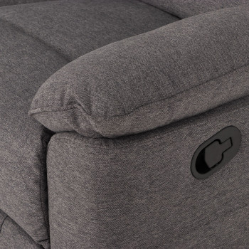Aiden 2 Seater Recliner, Dark Grey