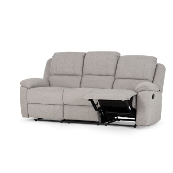 Aiden 3 Seater Recliner, Light Grey
