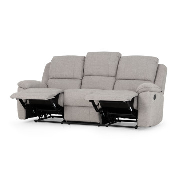 Aiden 3 Seater Recliner, Light Grey