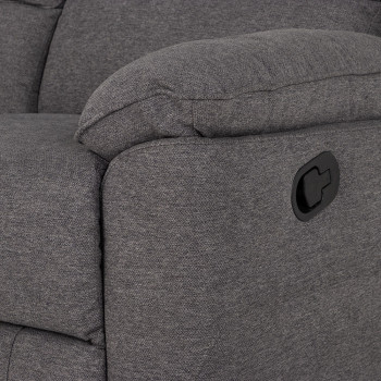 Aiden 3 Seater Recliner, Dark Grey