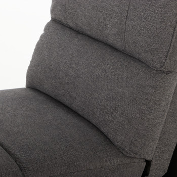 Aiden Modular Armless Chair, Dark Grey