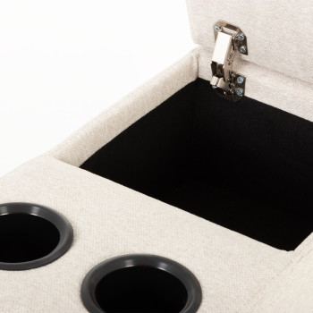 Aiden Recliner - Console, Oatmeal