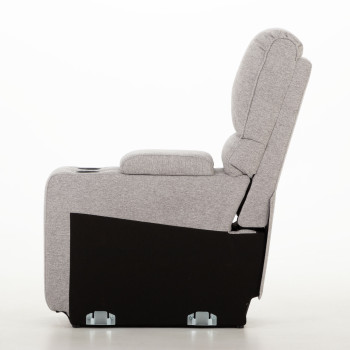 Aiden Recliner - Console, Light Grey