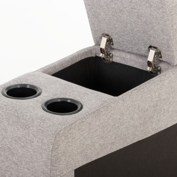 Aiden Recliner - Console, Light Grey