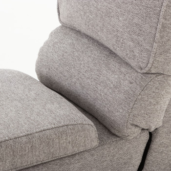 Aiden Recliner - Console, Light Grey