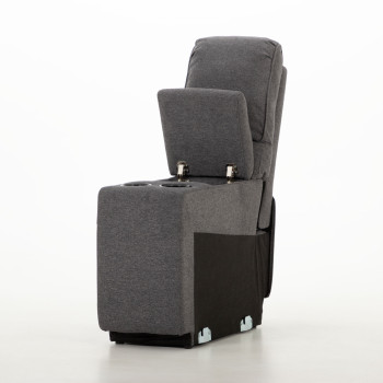 Aiden Recliner - Console, Dark Grey