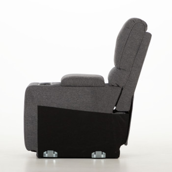 Aiden Recliner - Console, Dark Grey