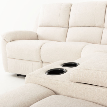 Aiden Recliner Corner Suite, Oatmeal