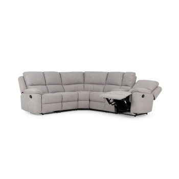 Aiden Recliner Corner Suite, Light Grey