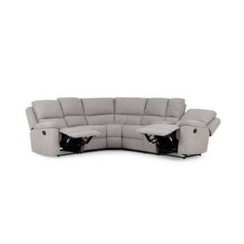 Aiden Recliner Corner Suite, Light Grey