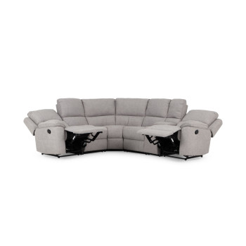 Aiden Recliner Corner Suite, Light Grey
