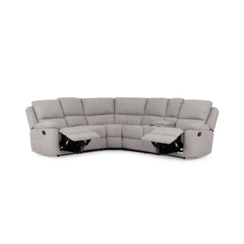 Aiden Recliner Corner Suite, Light Grey