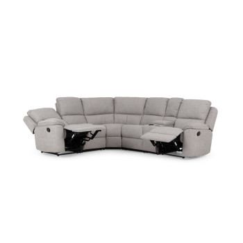Aiden Recliner Corner Suite, Light Grey