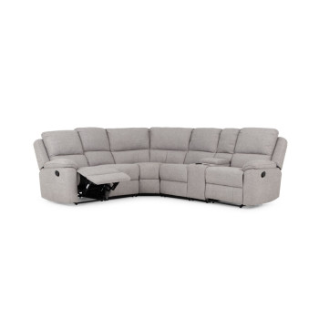 Aiden Recliner Corner Suite, Light Grey