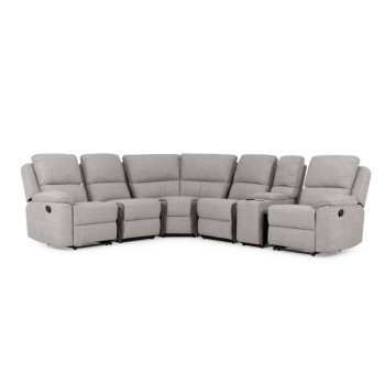 Aiden Recliner Corner Suite, Light Grey