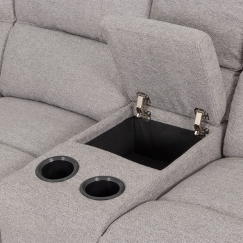 Aiden Recliner Corner Suite, Light Grey