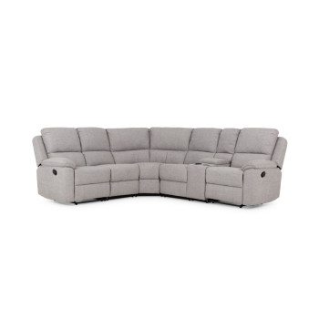 Aiden Recliner Corner Suite, Light Grey