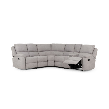 Aiden Recliner Corner Suite, Light Grey