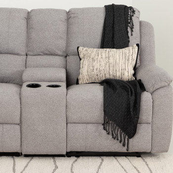 Aiden Recliner Corner Suite, Light Grey