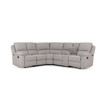 Aiden Recliner Corner Suite, Light Grey