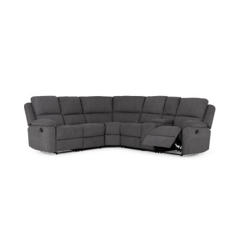 Aiden Recliner Corner Suite, Dark Grey