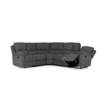 Aiden Recliner Corner Suite, Dark Grey