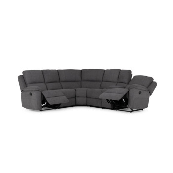Aiden Recliner Corner Suite, Dark Grey