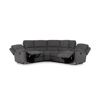 Aiden Recliner Corner Suite, Dark Grey