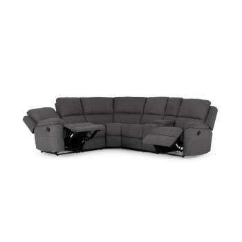 Aiden Recliner Corner Suite, Dark Grey