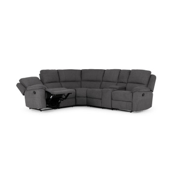 Aiden Recliner Corner Suite, Dark Grey