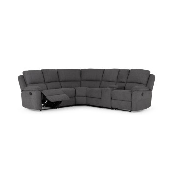 Aiden Recliner Corner Suite, Dark Grey