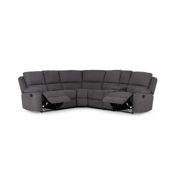 Aiden Recliner Corner Suite, Dark Grey