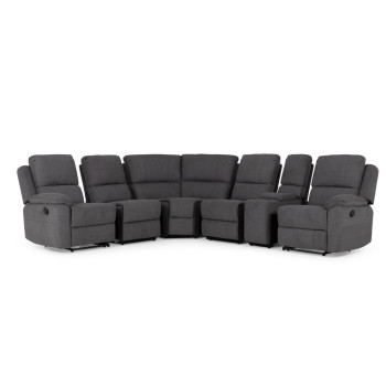 Aiden Recliner Corner Suite, Dark Grey
