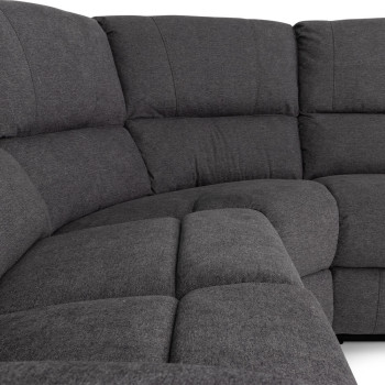 Aiden Recliner Corner Suite, Dark Grey