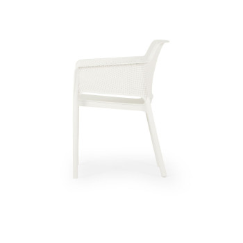 Bailey Outdoor Dining Chair With Arm, White