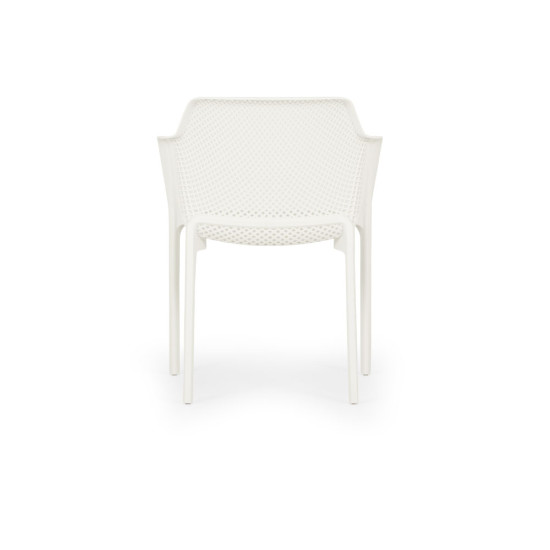 Bailey Outdoor Dining Chair With Arm, White