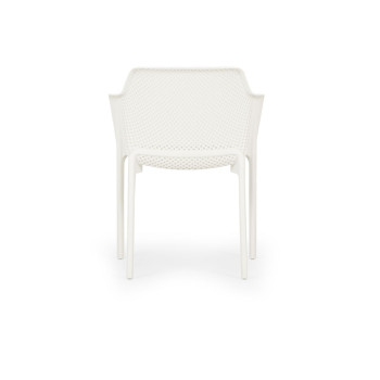 Bailey Outdoor Dining Chair With Arm, White