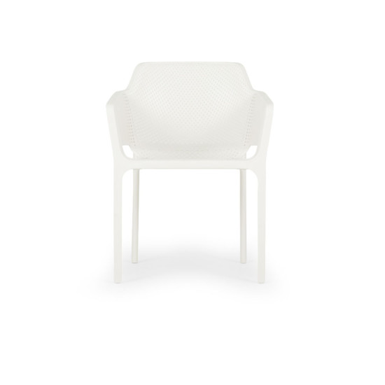 Bailey Outdoor Dining Chair With Arm, White