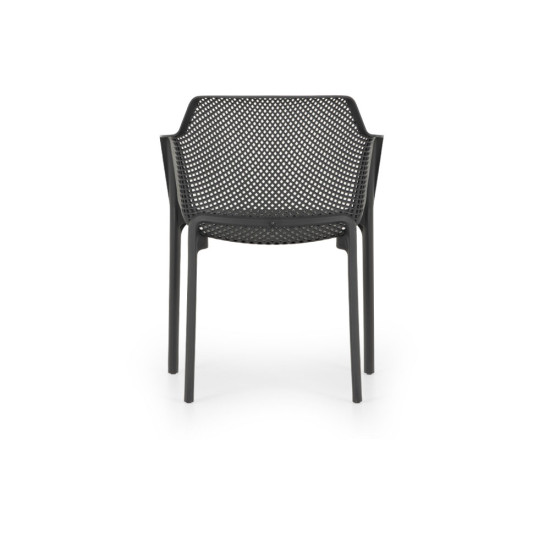 Bailey Outdoor Dining Chair With Arm, Charcoal