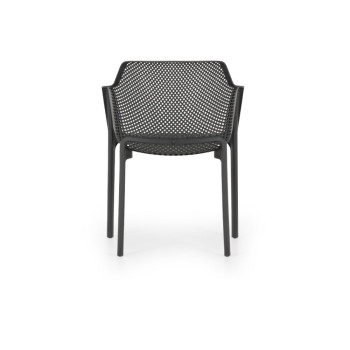 Bailey Outdoor Dining Chair With Arm, Charcoal