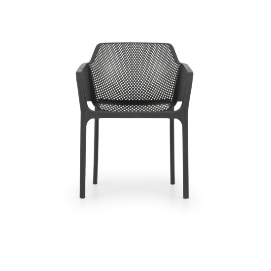 Bailey Outdoor Dining Chair With Arm, Charcoal