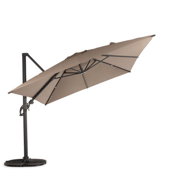 Odessa Outdoor Cantilever Umbrella - W400, Taupe