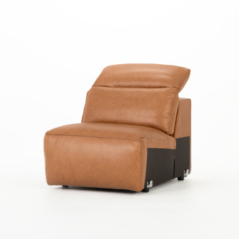 Gianni Modular 1.5 Armless Sofa, Leather