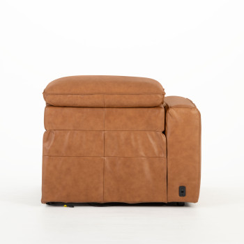 Gianni Modular 1.5 Seater Left Hand Facing Electric Recliner, Leather