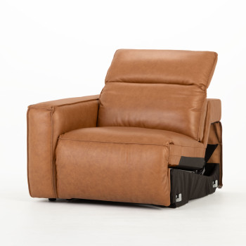 Gianni Modular 1.5 Seater Left Hand Facing Electric Recliner, Leather