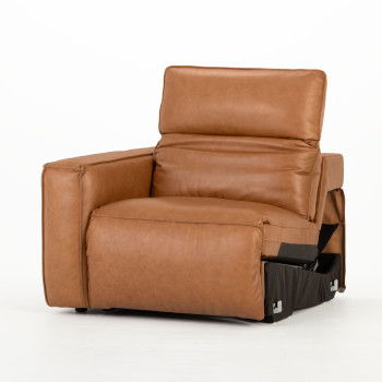 Gianni Modular 1.5 Seater Left Hand Facing Electric Recliner, Leather