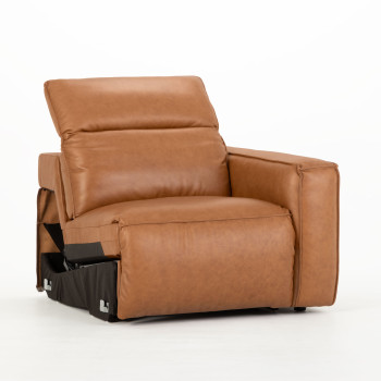 Gianni Modular 1.5 Seater Right Hand Facing Electric Recliner, Leather