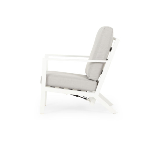 Venus Outdoor Single Recliner Chair, White