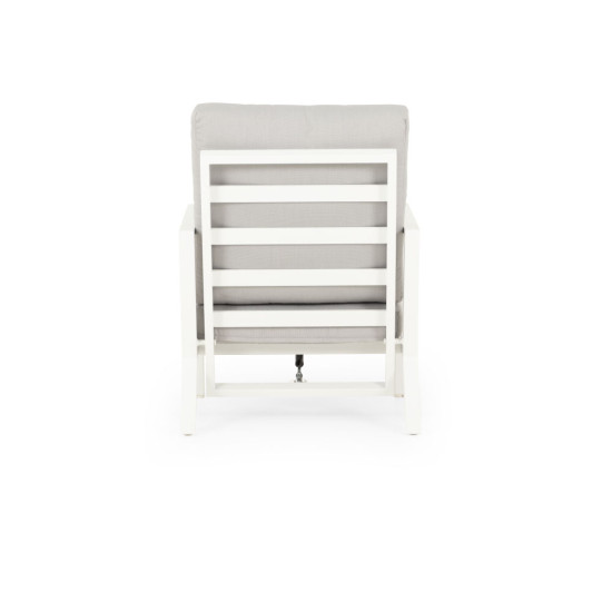 Venus Outdoor Single Recliner Chair, White