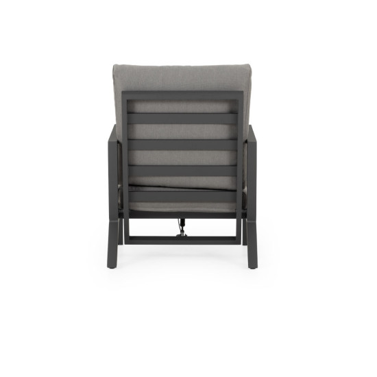 Venus Outdoor Single Recliner Chair, Gunmetal